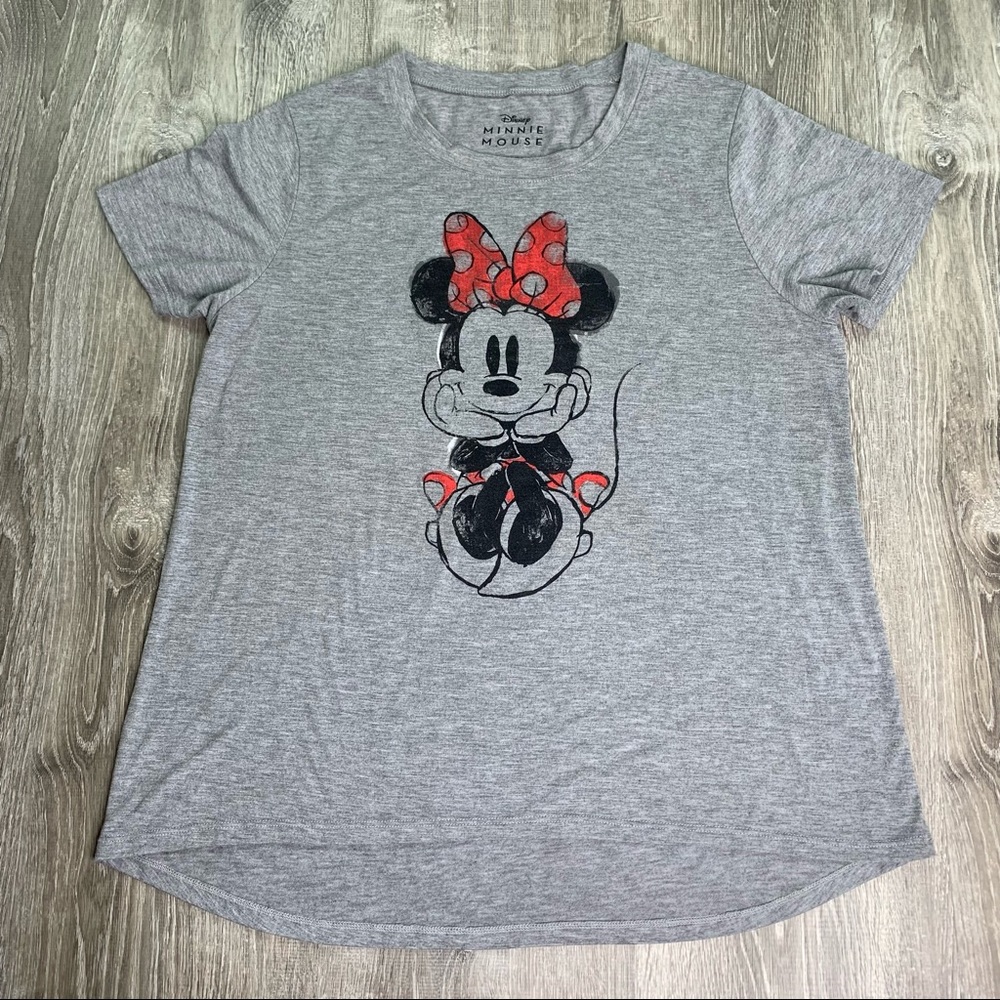 Disney Minnie Mouse Sketch Women's Shirt Grey Size XXL